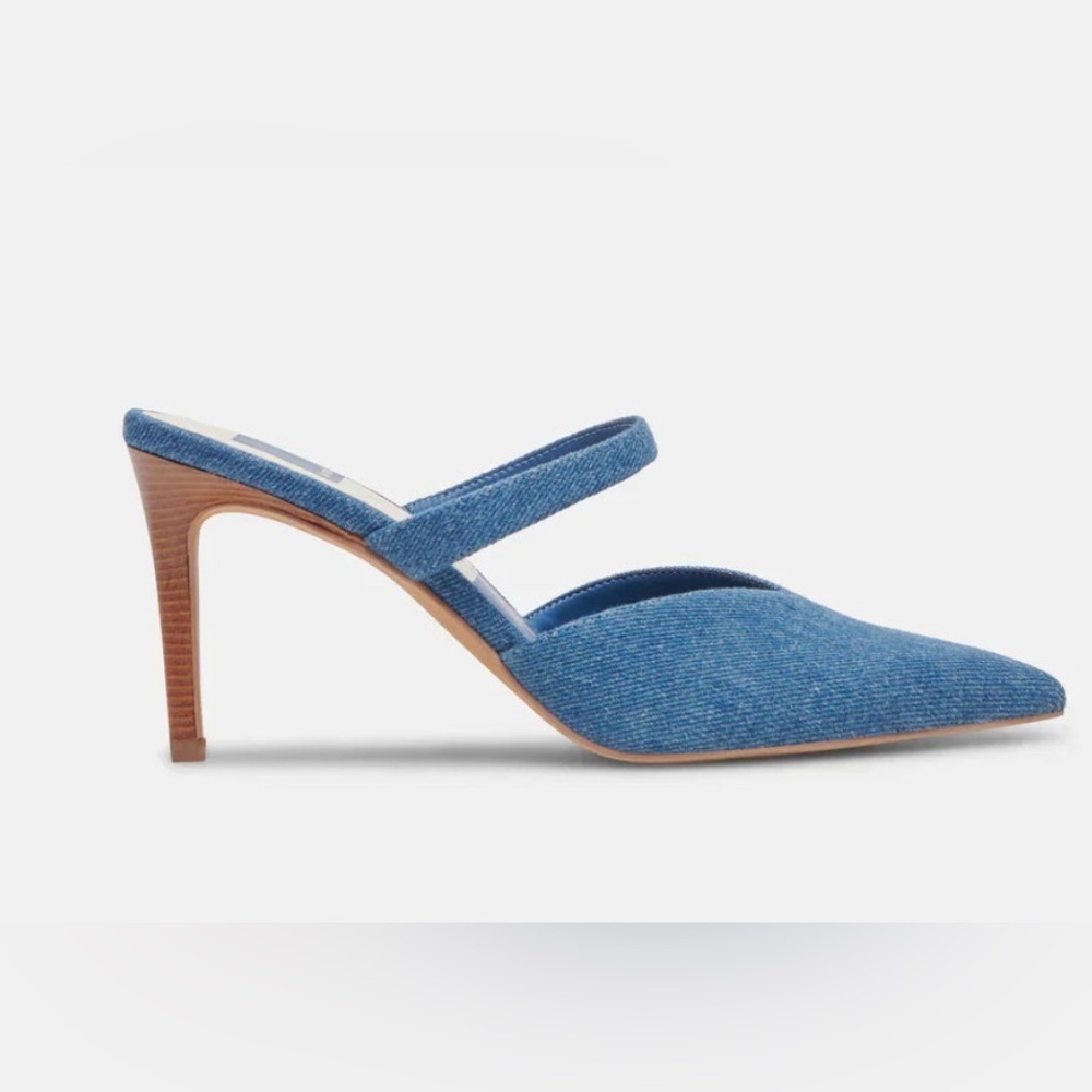 Dolce Vita Kanika Denim Pointed-Toe Heels Size 9 brand new - Picture 3 of 13